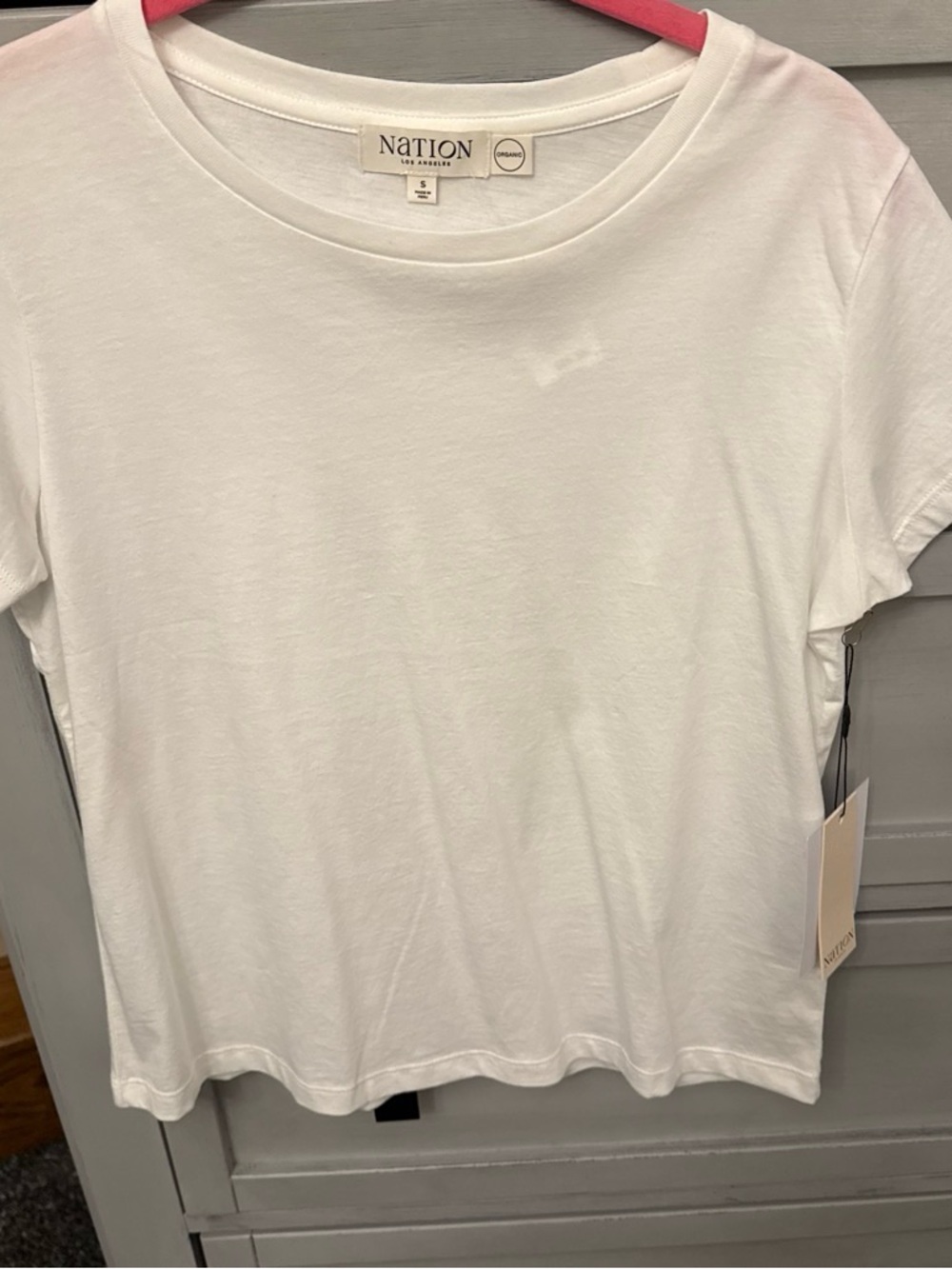 Women's White Nation Brand Crewneck Tee